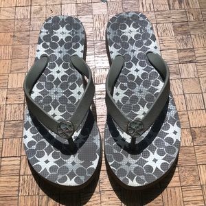 COACH logo flip flops
